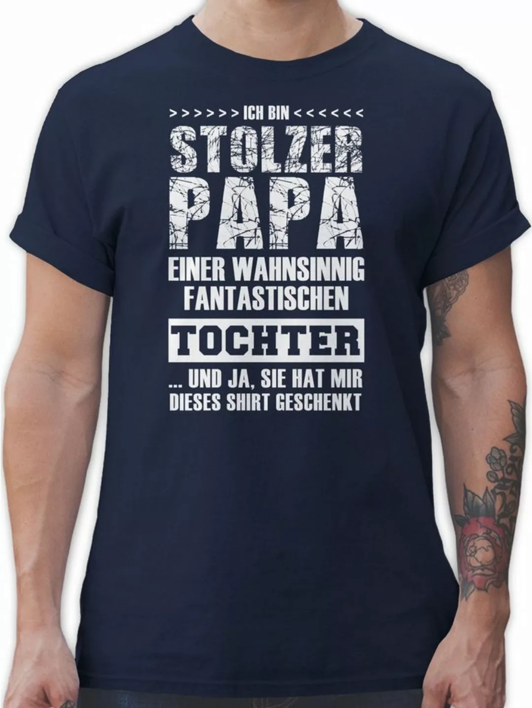 Shirtracer T-Shirt Stolzer Papa Fantastischen Tochter Papa günstig online kaufen