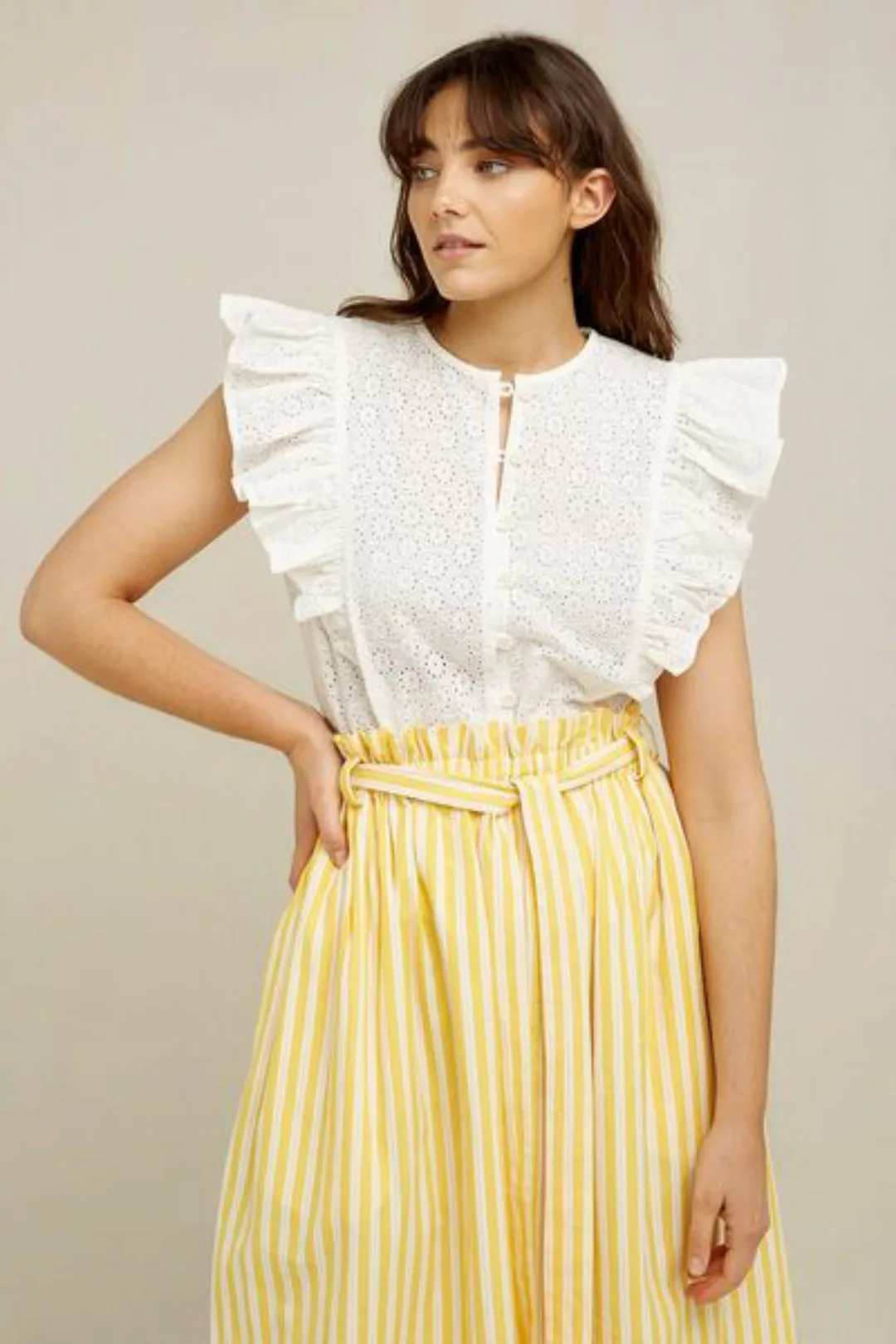 Midi Rock - Betty Striped Skirt - Aus Bio-baumwolle günstig online kaufen