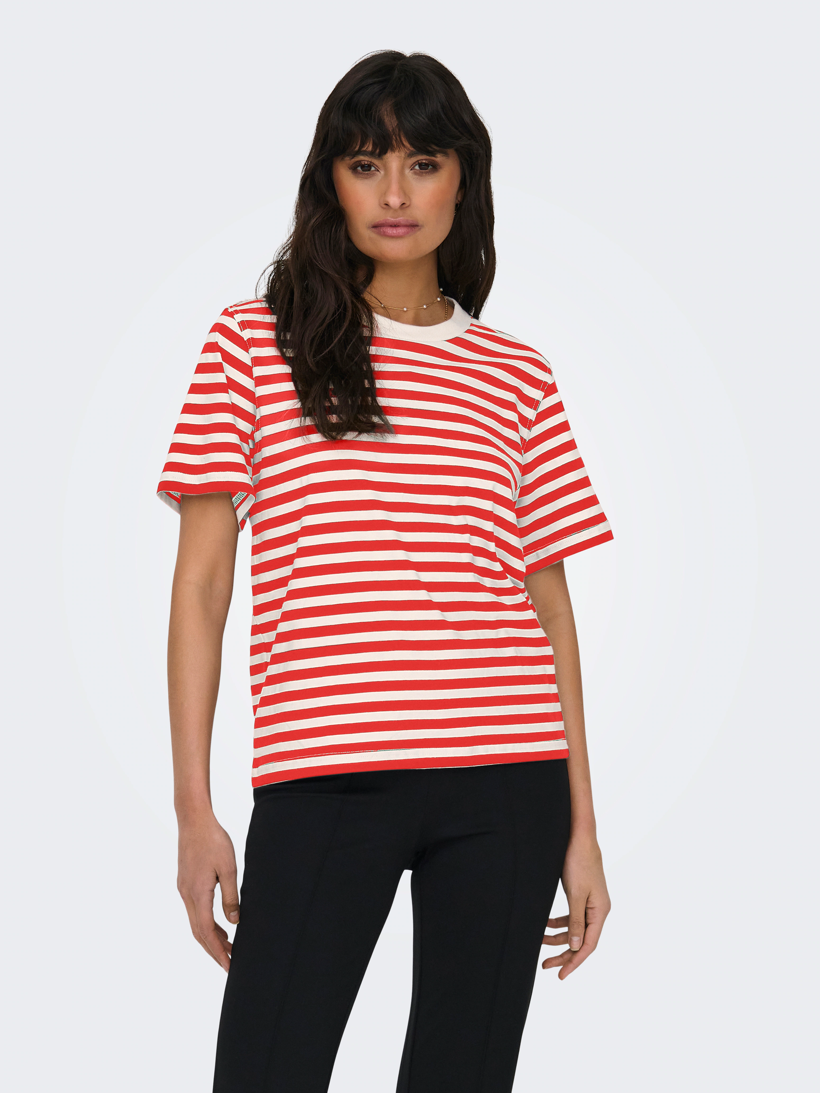 ONLY Kurzarmshirt "ONLLIVINA S/S STRIPE TEE JRS NOOS" günstig online kaufen