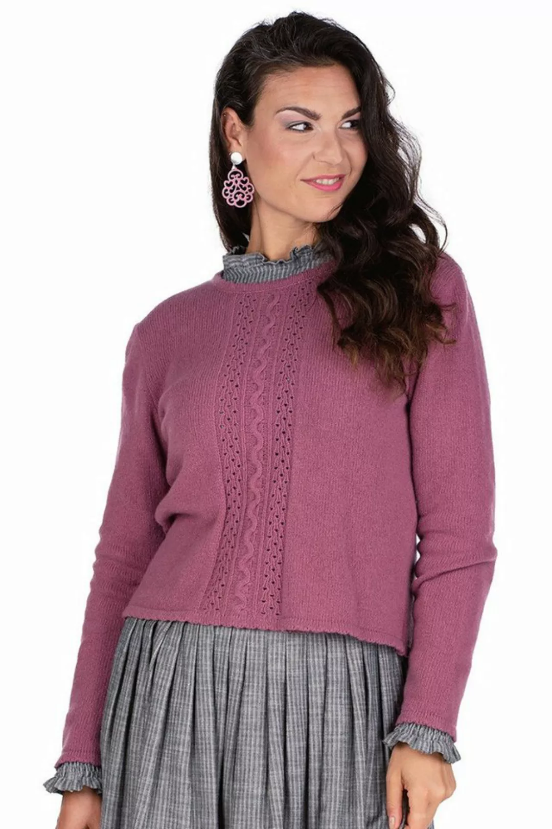 Berwin & Wolff Rundhalspullover Strickpullover Damen - KATALENA - mauve günstig online kaufen