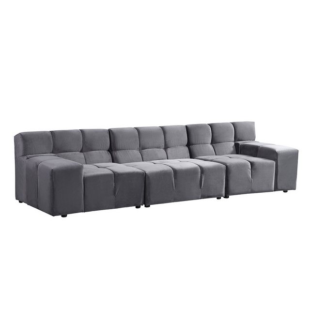 HOME DELUXE Sofa Modulares Sofa ORLENA - Größenauswahl, Ecksofa, Samtstoff, günstig online kaufen