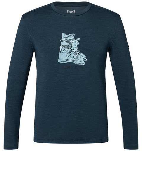 SUPER.NATURAL Sweatshirt für Herren, Merino LETS SHOE BRUSH LS Ski Motiv, a günstig online kaufen