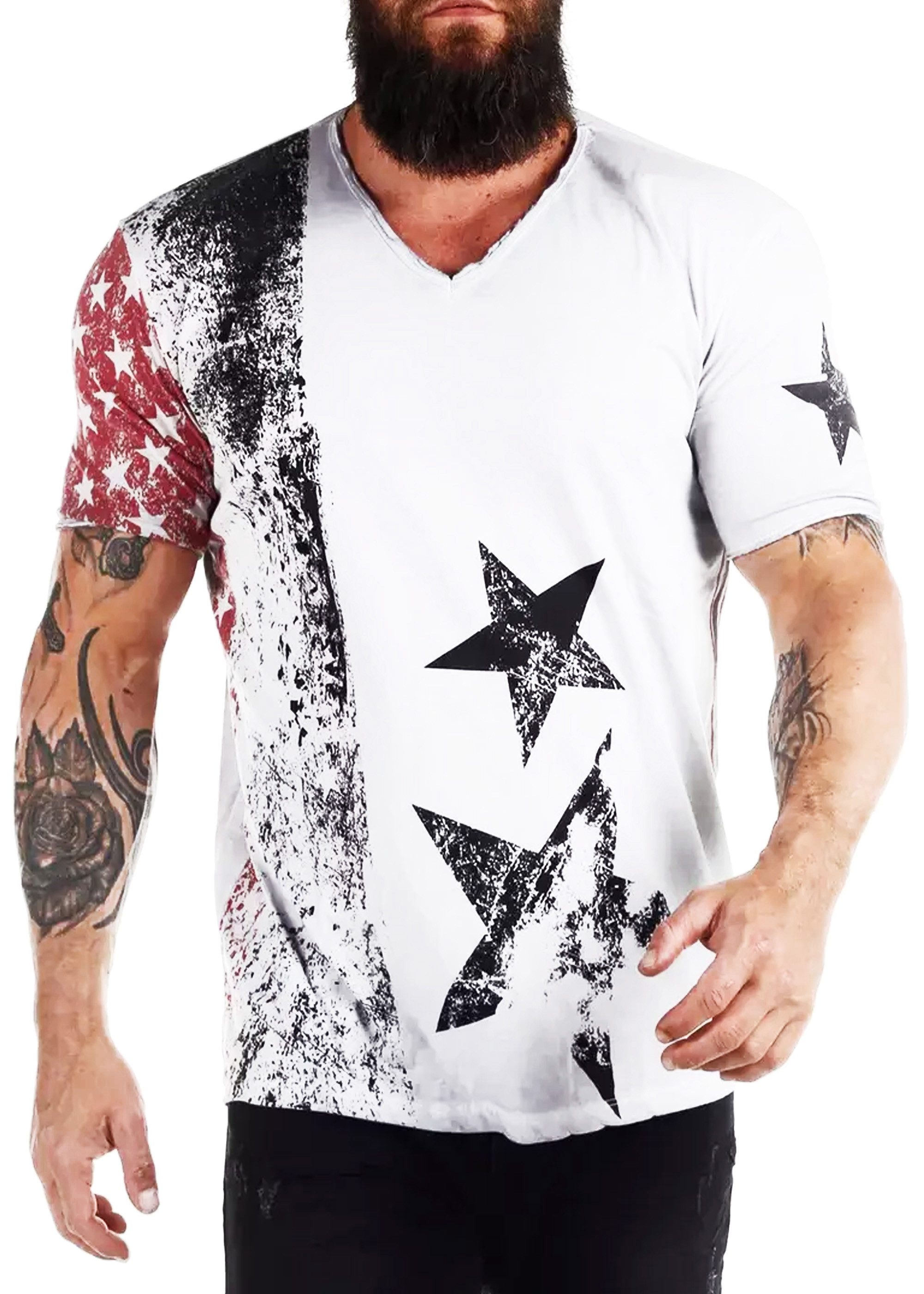 R-NEAL T-Shirt T-Shirt Verwaschen Regular Printed günstig online kaufen