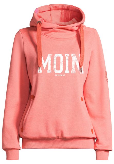 salzhaut Hoodie SÜNN - MOIN Damen Tailliert stylischer Moin-Print made in G günstig online kaufen