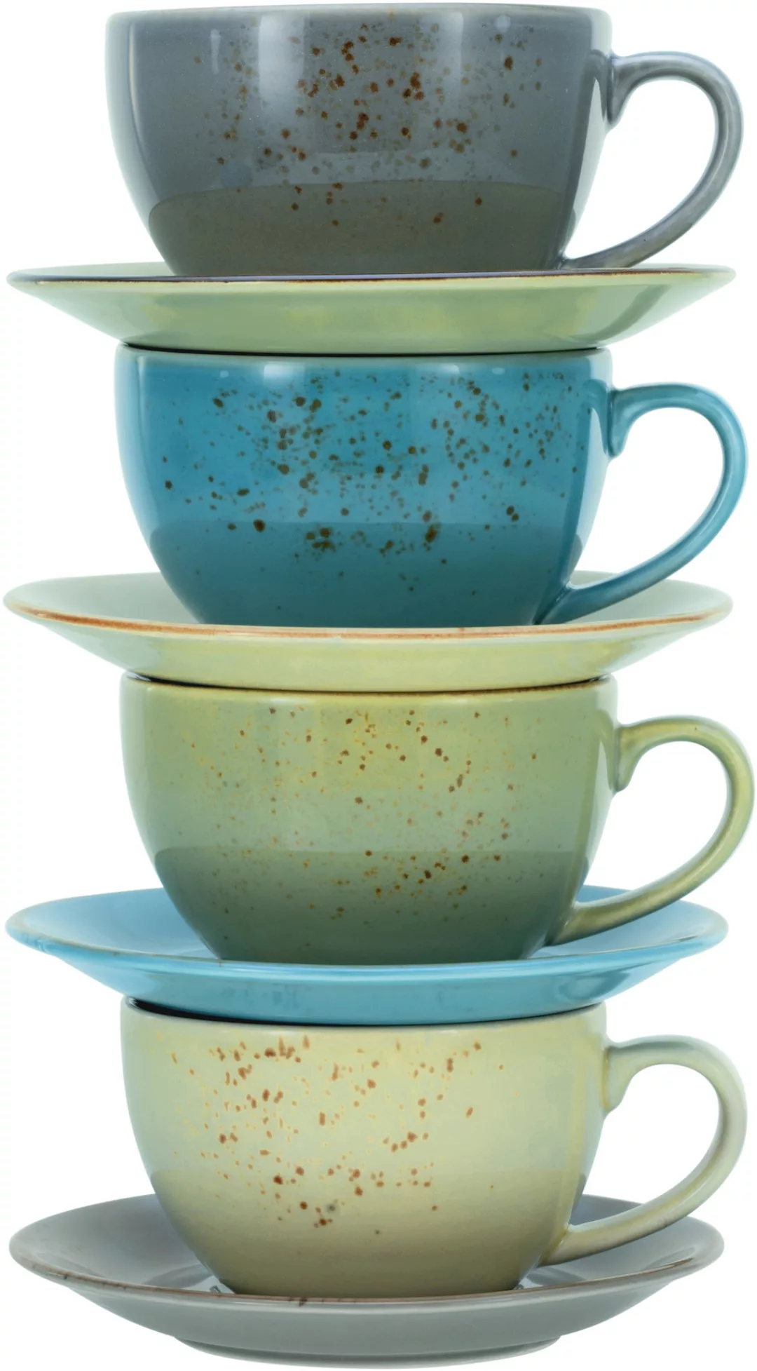 CreaTable Cappuccinotasse »Kaffeetasse NATURE COLLECTION«, (Set, 8 tlg.), T günstig online kaufen