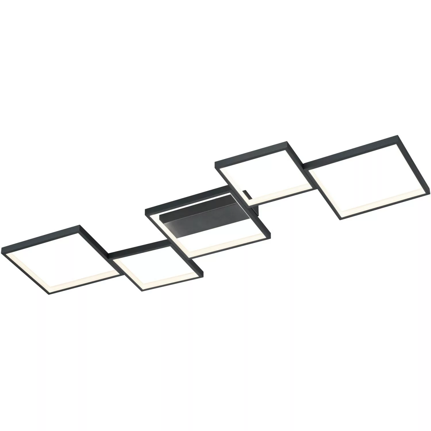 Trio LED Deckenleuchte Sorrento Schwarz matt 60 mm x 1205 mm x 485 mm günstig online kaufen