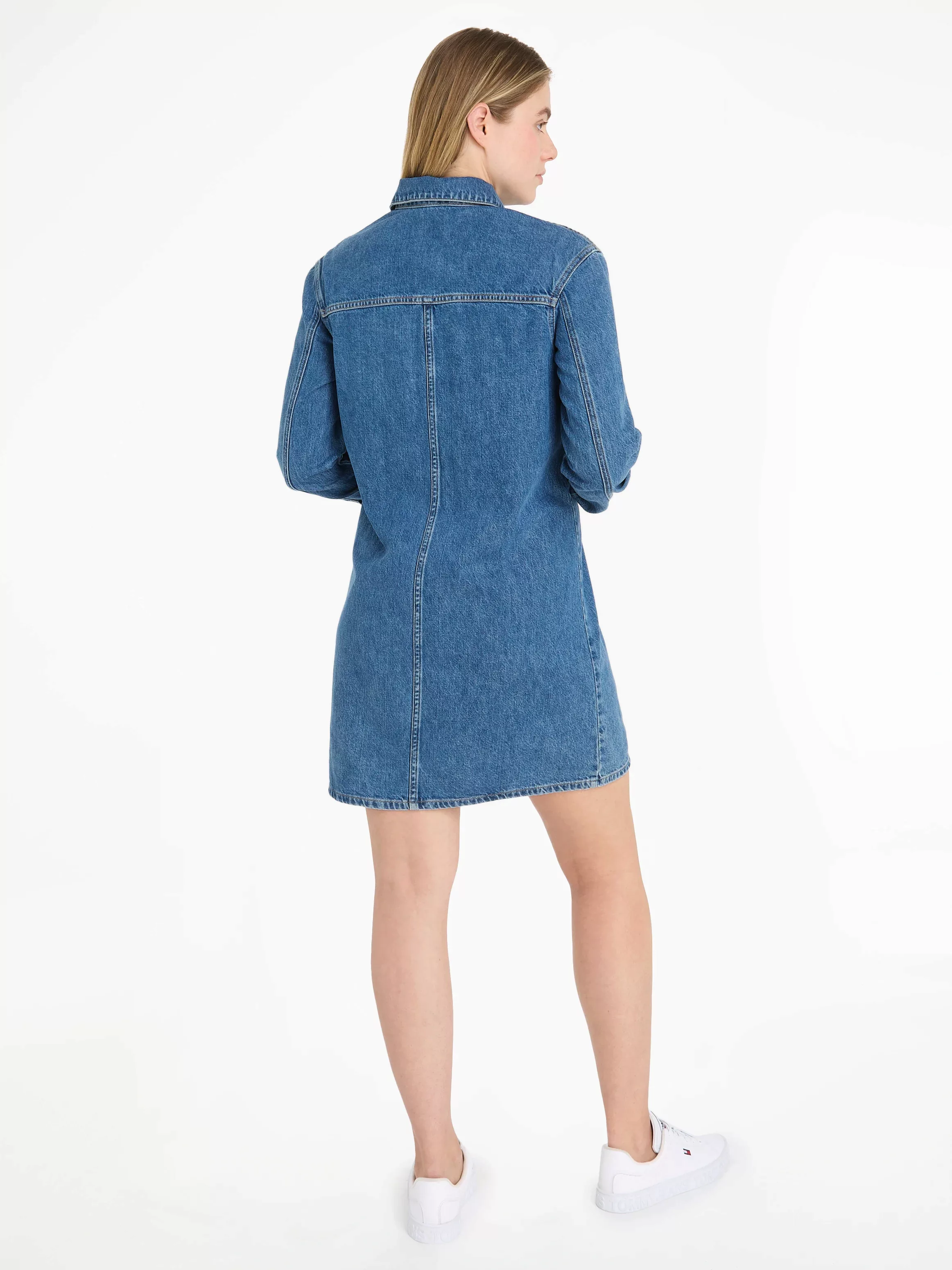 Tommy Jeans Jeanskleid "ALINE LS DRESS AH5032 EXT", mit Logostickerei günstig online kaufen