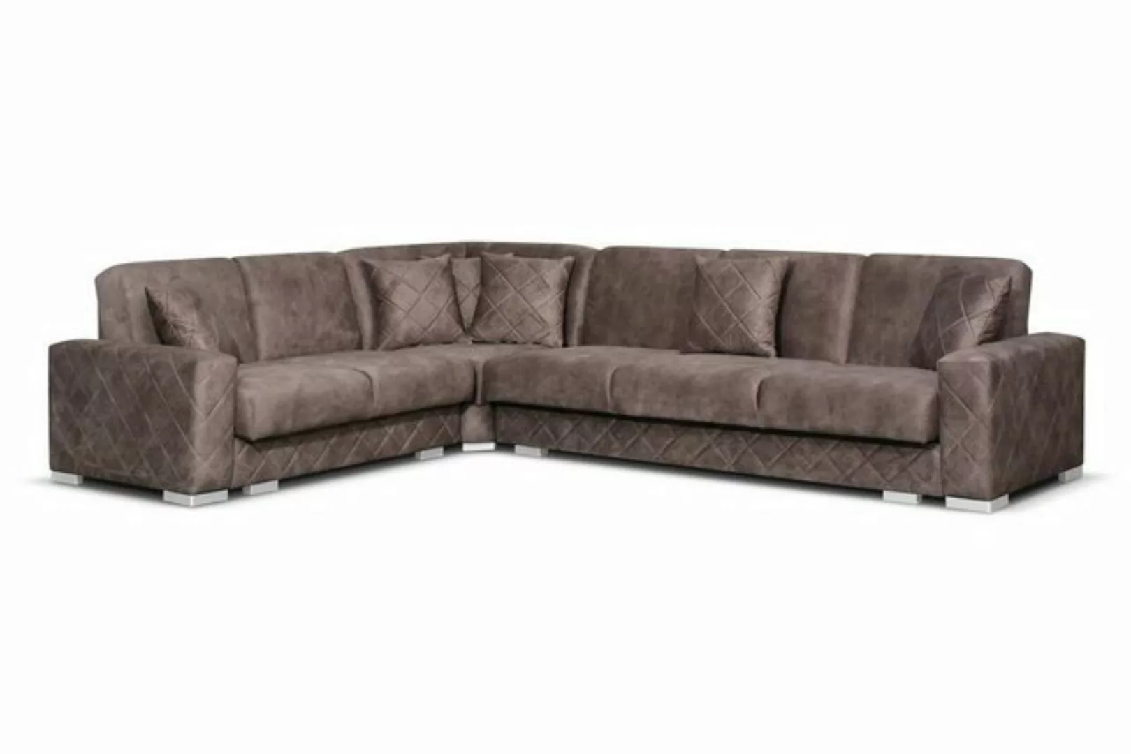 JVmoebel Ecksofa Design Sofa Ecksofa Samt Wohnlandschaft Möbel Couch L-Form günstig online kaufen