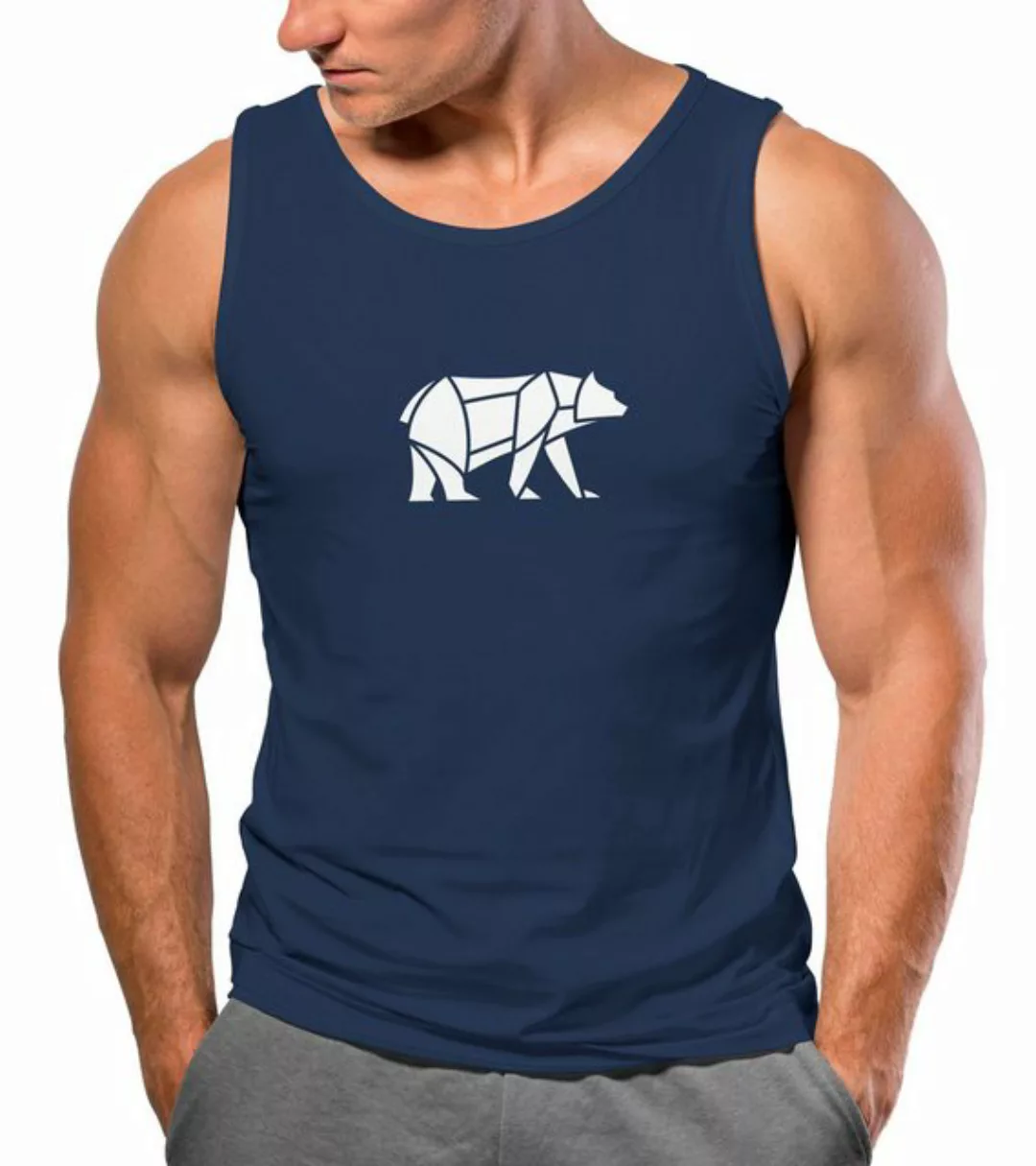 Neverless Tanktop Herren Tank-Top Polygon Design Print Bär Bear Tiermotiv O günstig online kaufen