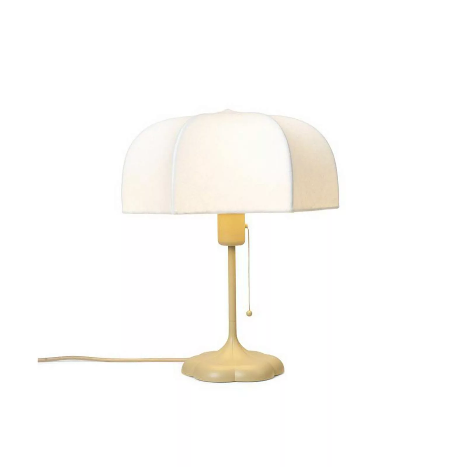 fermLIVING Tischleuchte Poem, beige, Stahl, Vlies, 42 cm günstig online kaufen