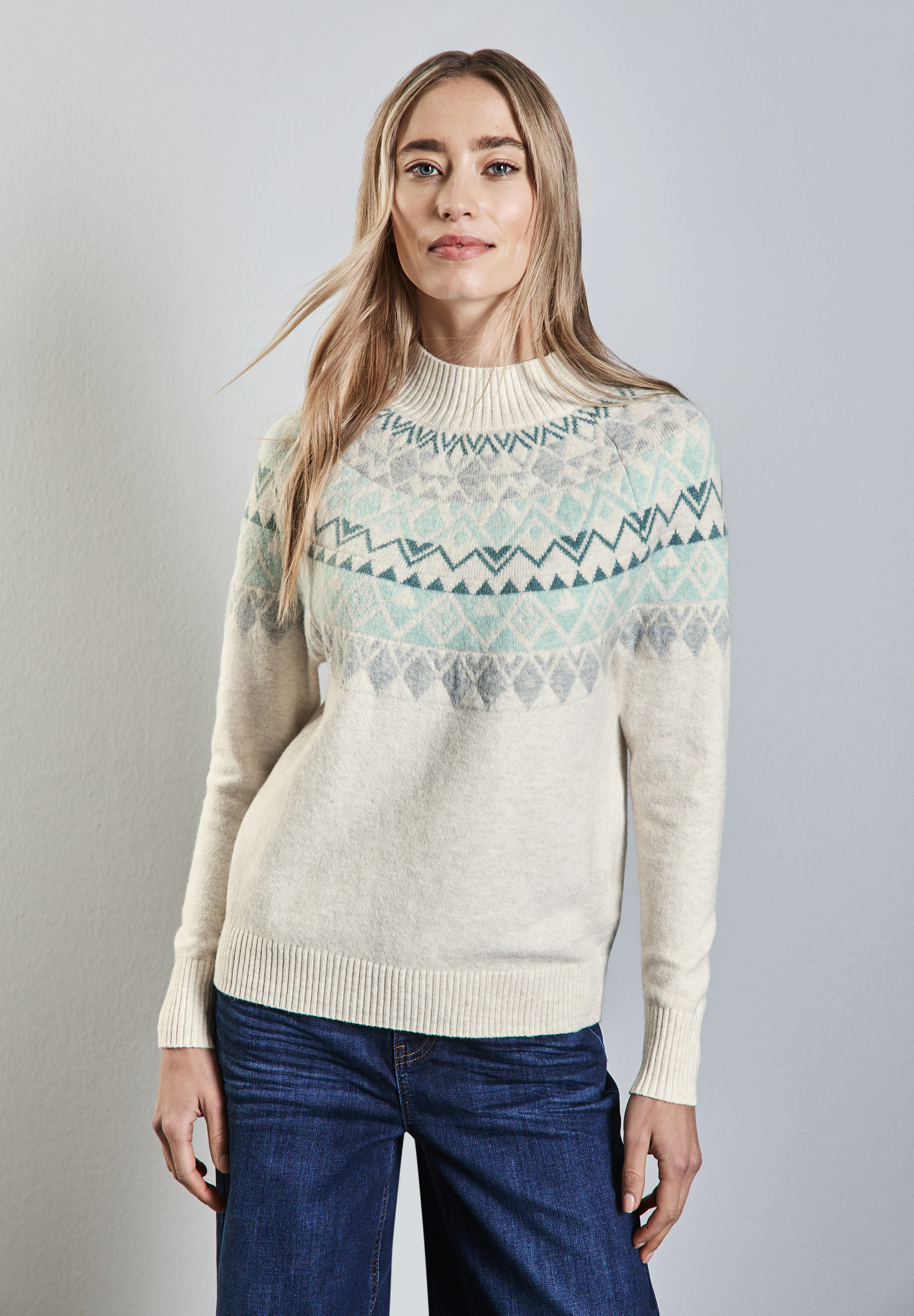 STREET ONE Strickpullover, mit Stehkragen günstig online kaufen