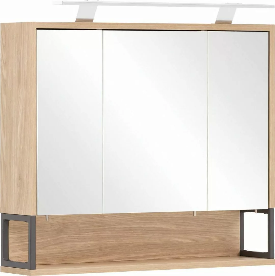 Schildmeyer Spiegelschrank Limone Breite 70 cm, 3-türig, LED-Beleuchtung, S günstig online kaufen