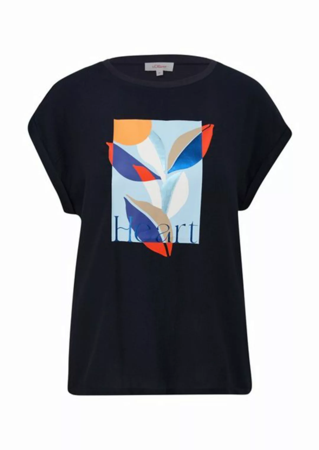s.Oliver Kurzarmshirt T-Shirt mit Frontprint günstig online kaufen