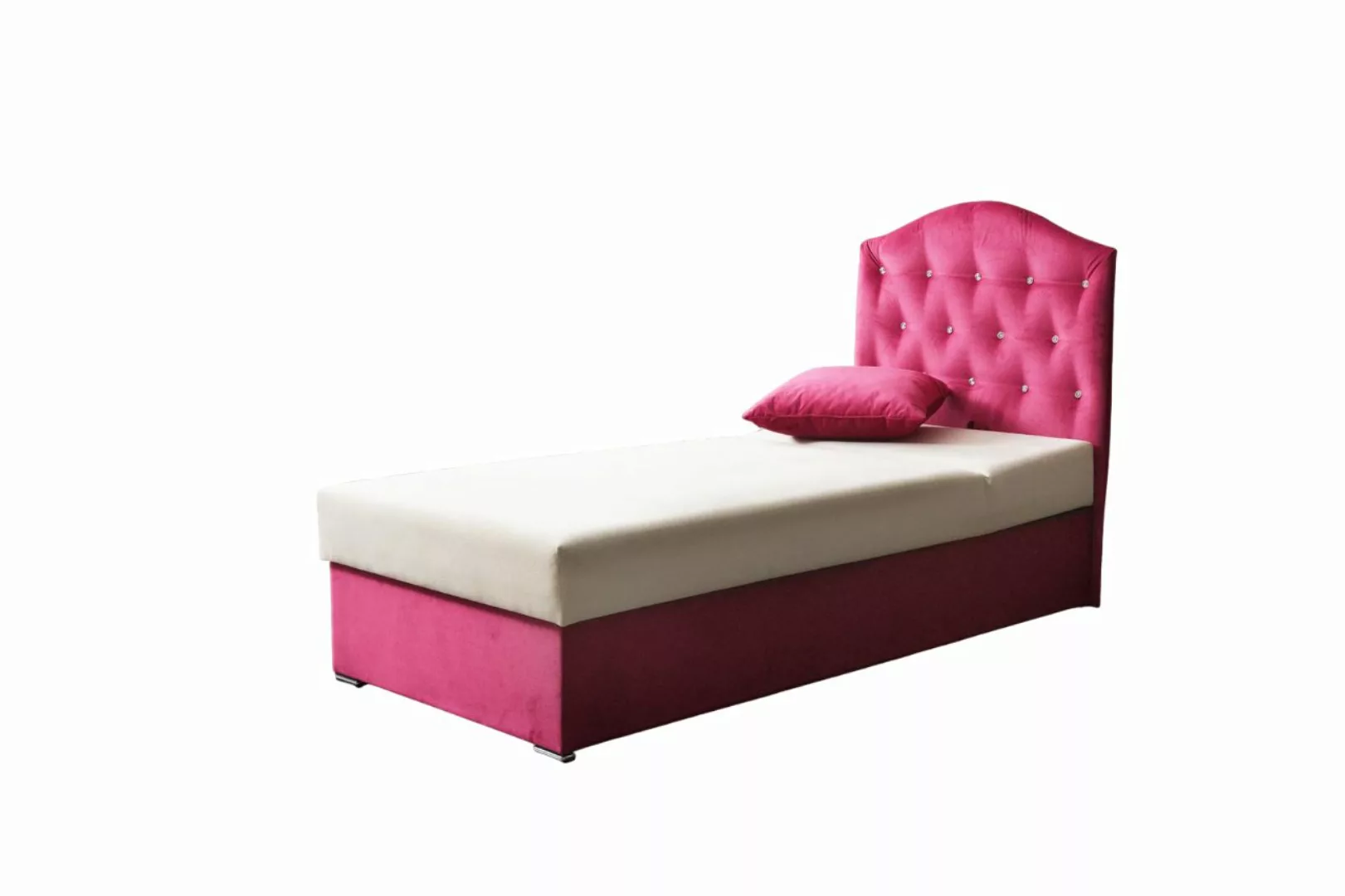 Xlmoebel Bett Textilbetten Premium Stil Gestell Chesterfield Einzelbett (Ei günstig online kaufen