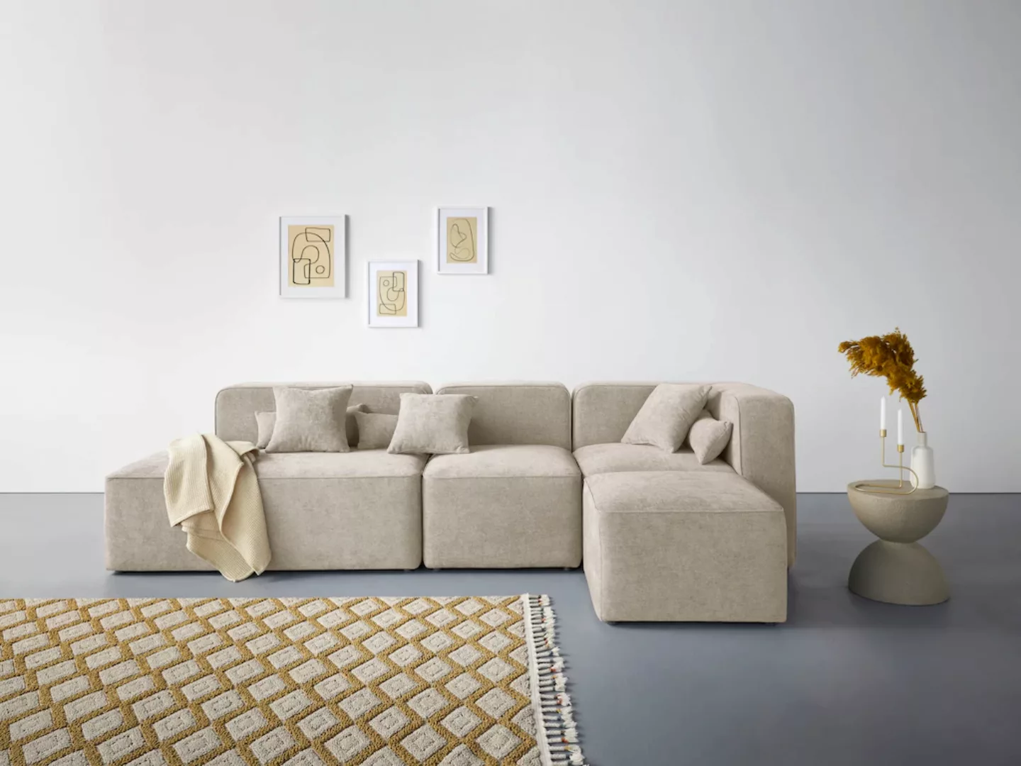 andas Ecksofa "Sundstrup L-Form", Modulserie, individuelle Zusammenstellung günstig online kaufen