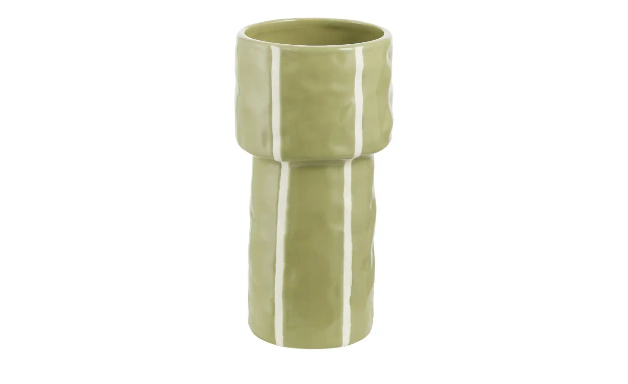 HOME STORY Vase   ¦ grün ¦ Dolomite ¦ Maße (cm): H: 20  Ø: 10 Accessoires > günstig online kaufen