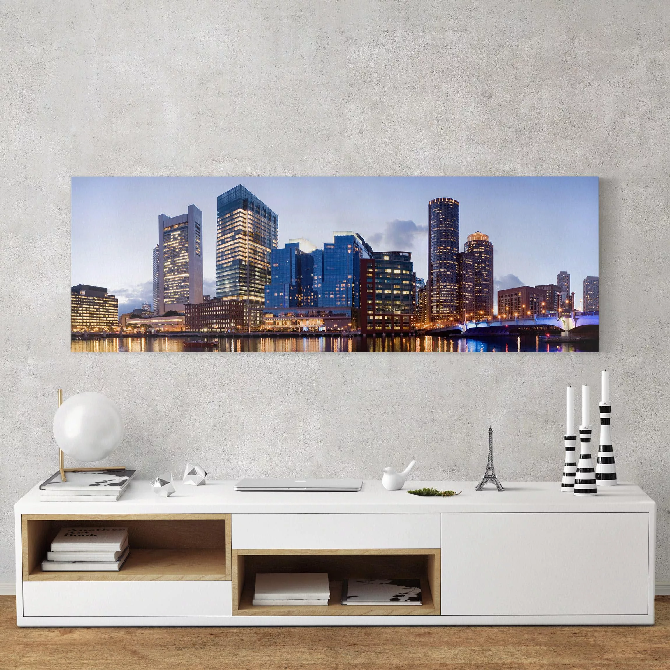 Leinwandbild Architektur & Skyline - Panorama Good Night Boston günstig online kaufen