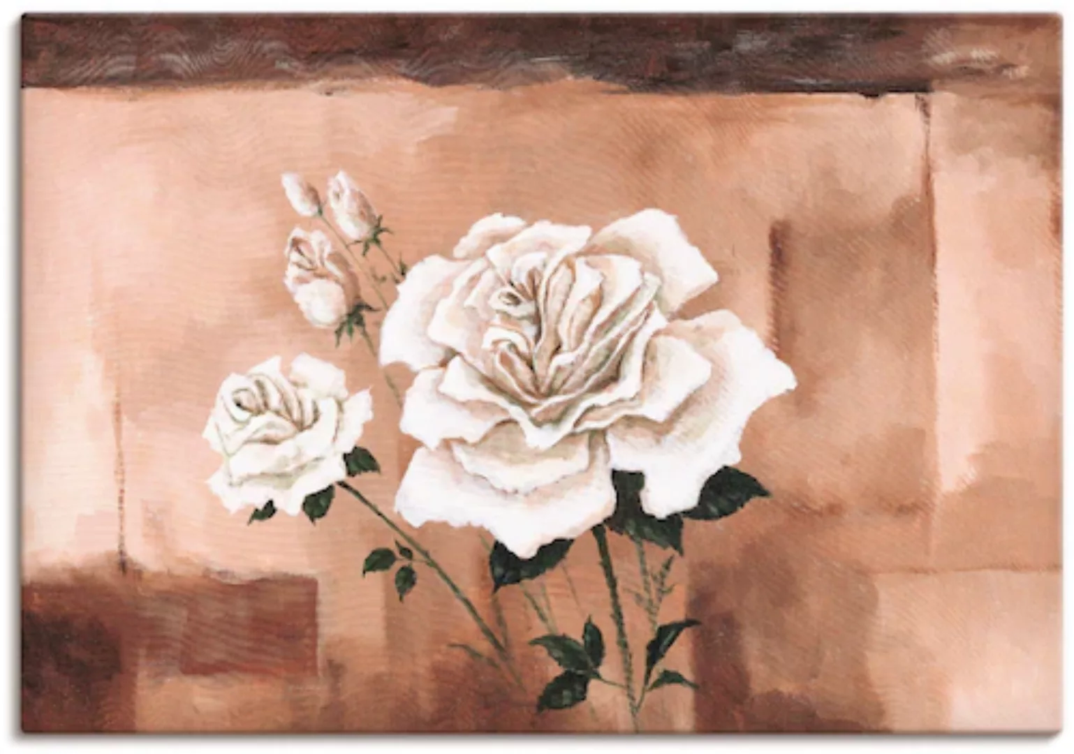 Artland Leinwandbild »Rosen«, Blumen, (1 St.), auf Keilrahmen gespannt günstig online kaufen