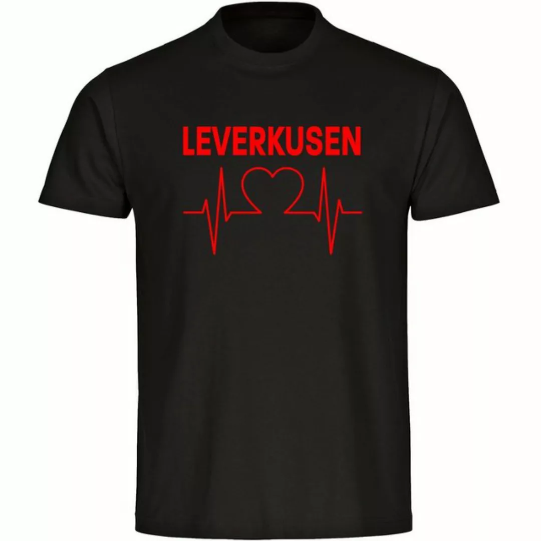 multifanshop T-Shirt Herren Leverkusen - Herzschlag - Männer günstig online kaufen