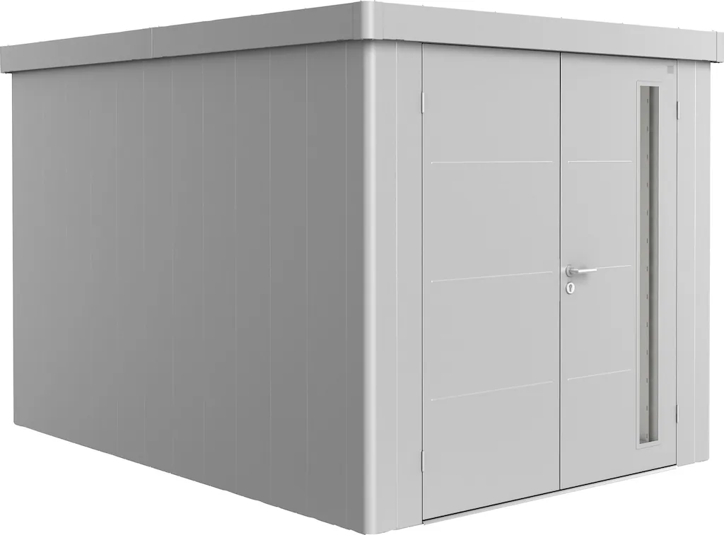 Biohort Gerätehaus Neo 4B Doppeltüre Silber-Metallic günstig online kaufen