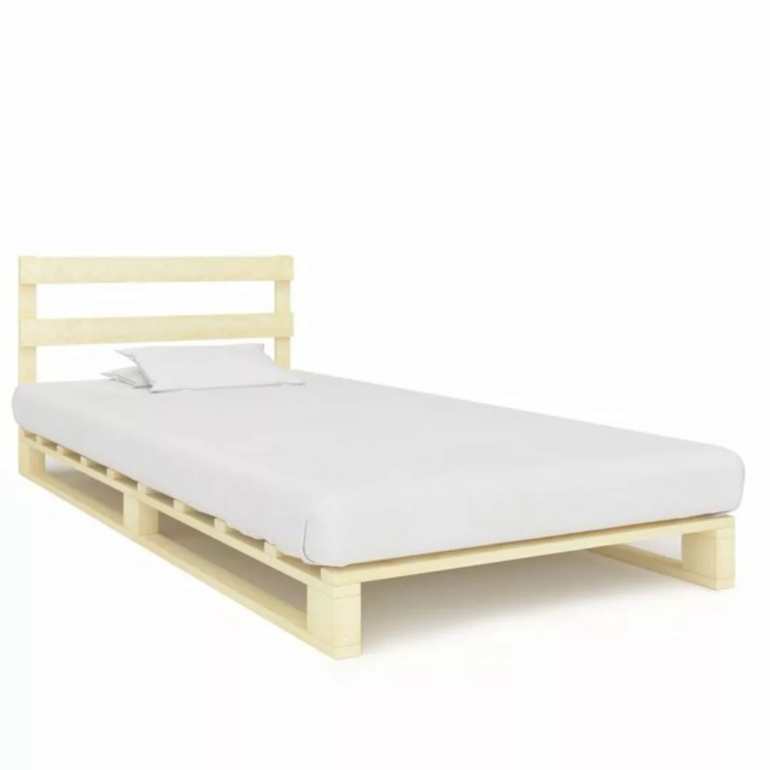 furnicato Bett Palettenbett Massivholz Kiefer 100×200 cm günstig online kaufen