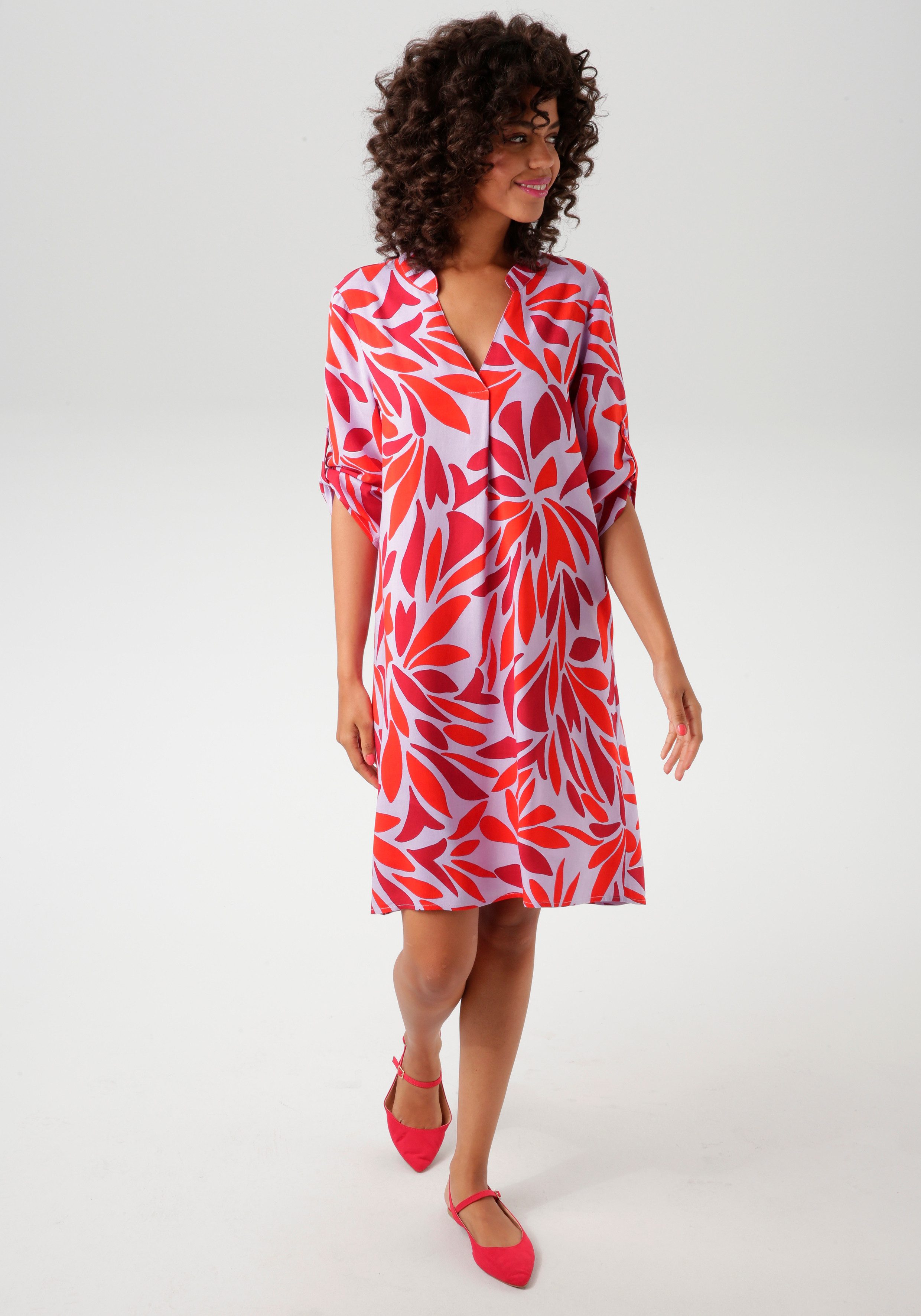 Aniston CASUAL Blusenkleid mit farbharmonischen, grafischen günstig online kaufen
