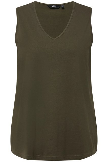 Ulla Popken Longtop Top Classic V-Ausschnitt ärmellos günstig online kaufen