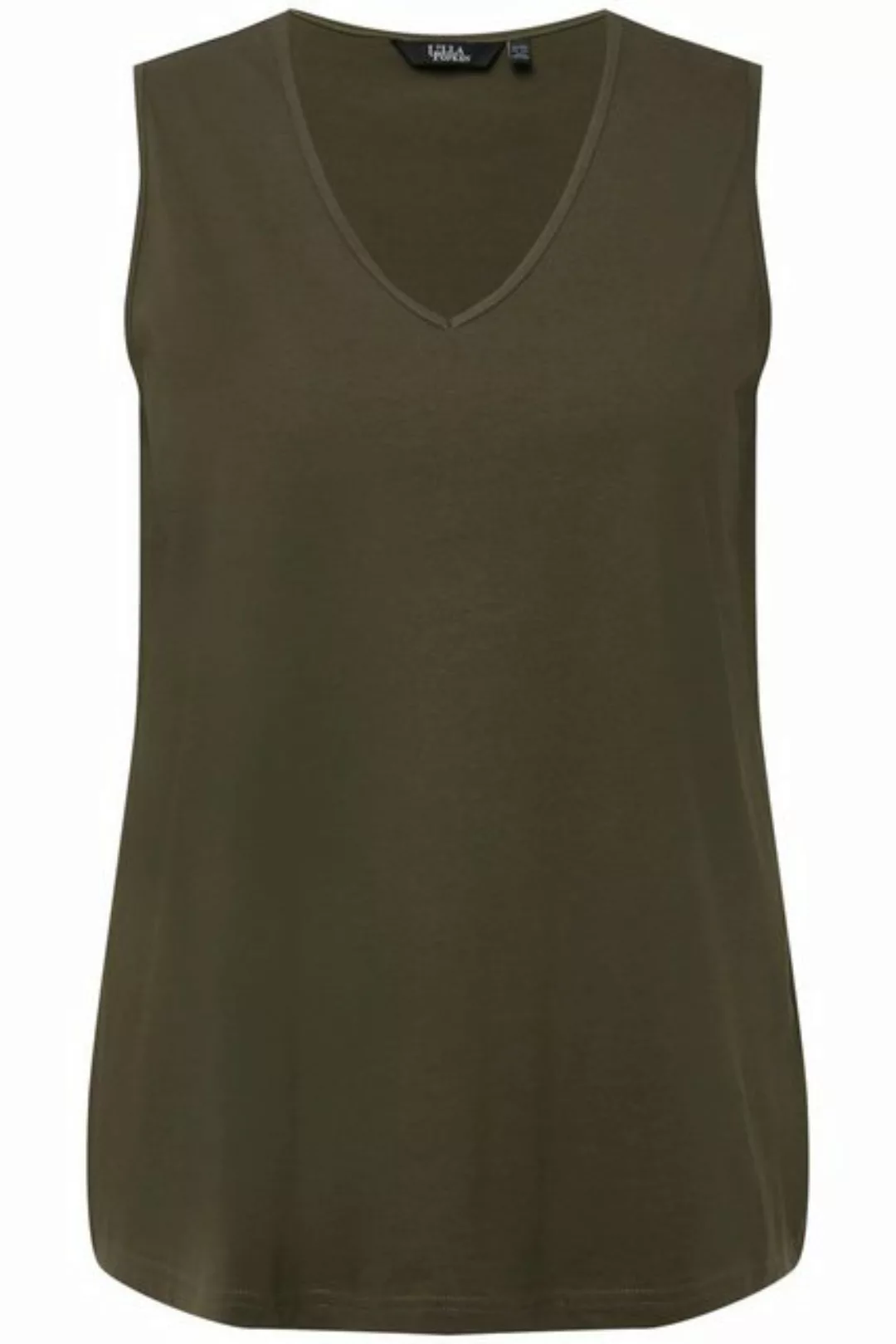 Ulla Popken Longtop Top Classic V-Ausschnitt ärmellos günstig online kaufen