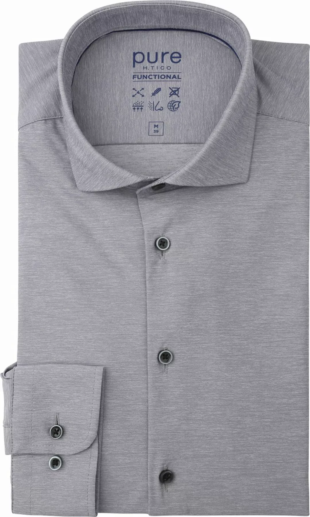 Pure Shirt Melange Grey - Größe 40 günstig online kaufen