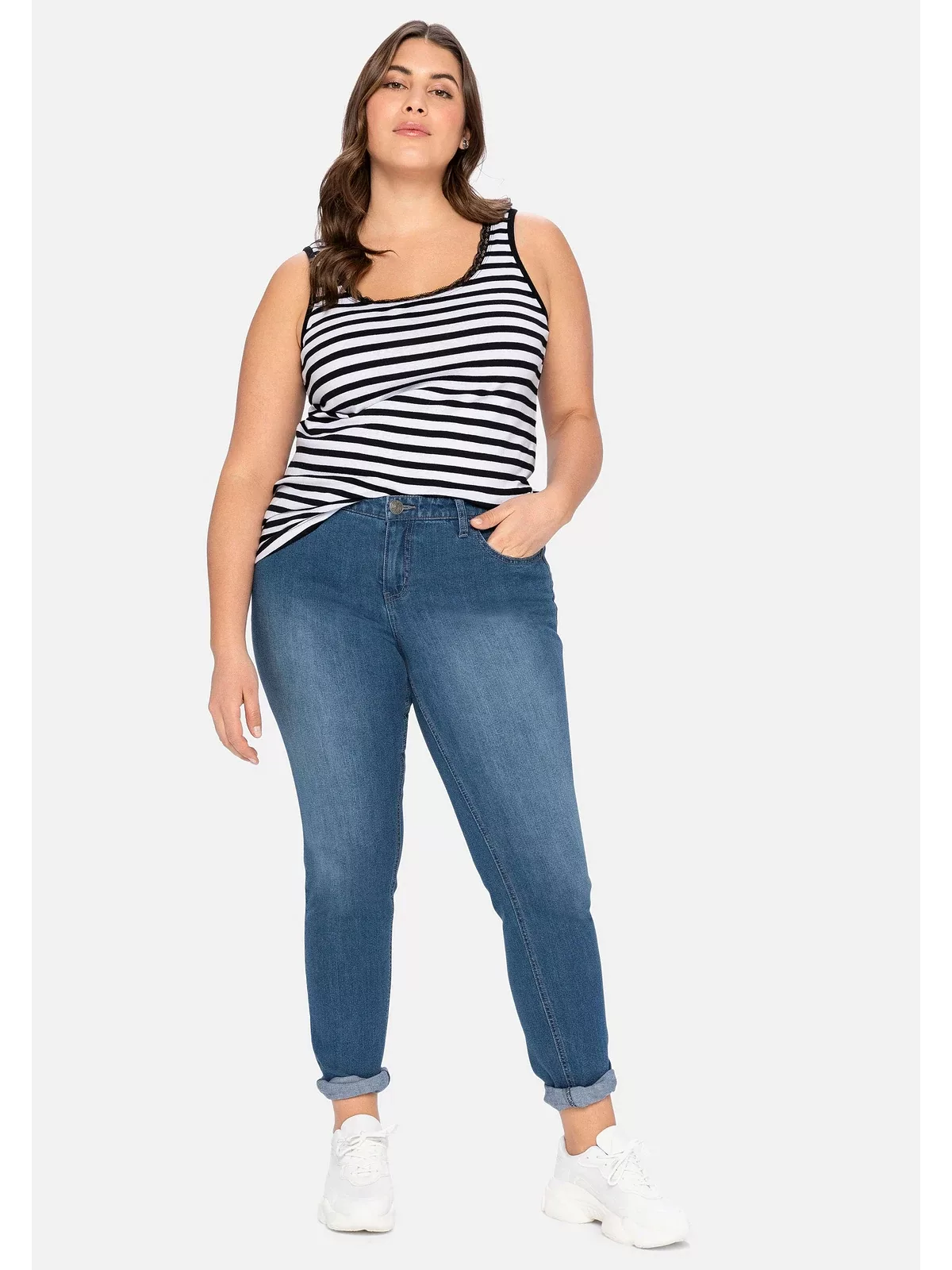 Sheego Stretch-Jeans "Große Größen", in schmaler Form günstig online kaufen
