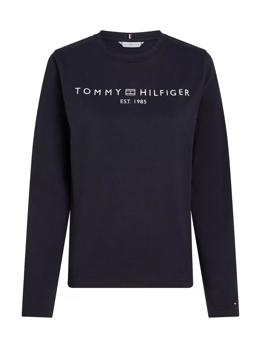 Tommy Hilfiger Langarmshirt "REG CORP LOGO C-NK LS", mit Logoschriftzug, Ru günstig online kaufen