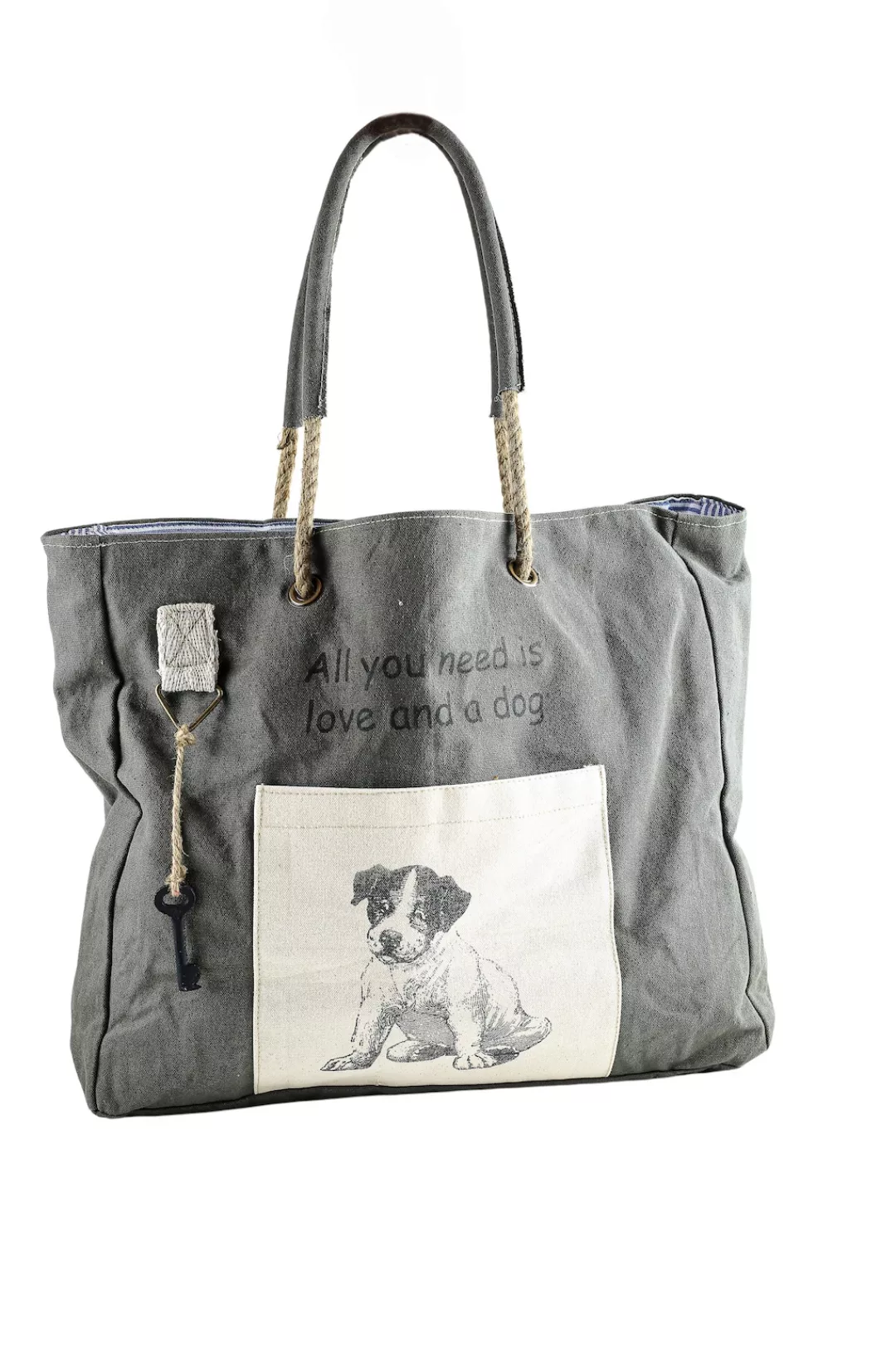 COLLEZIONE ALESSANDRO Schultertasche "Hund", aus Stoff mit Seilhenkel und H günstig online kaufen