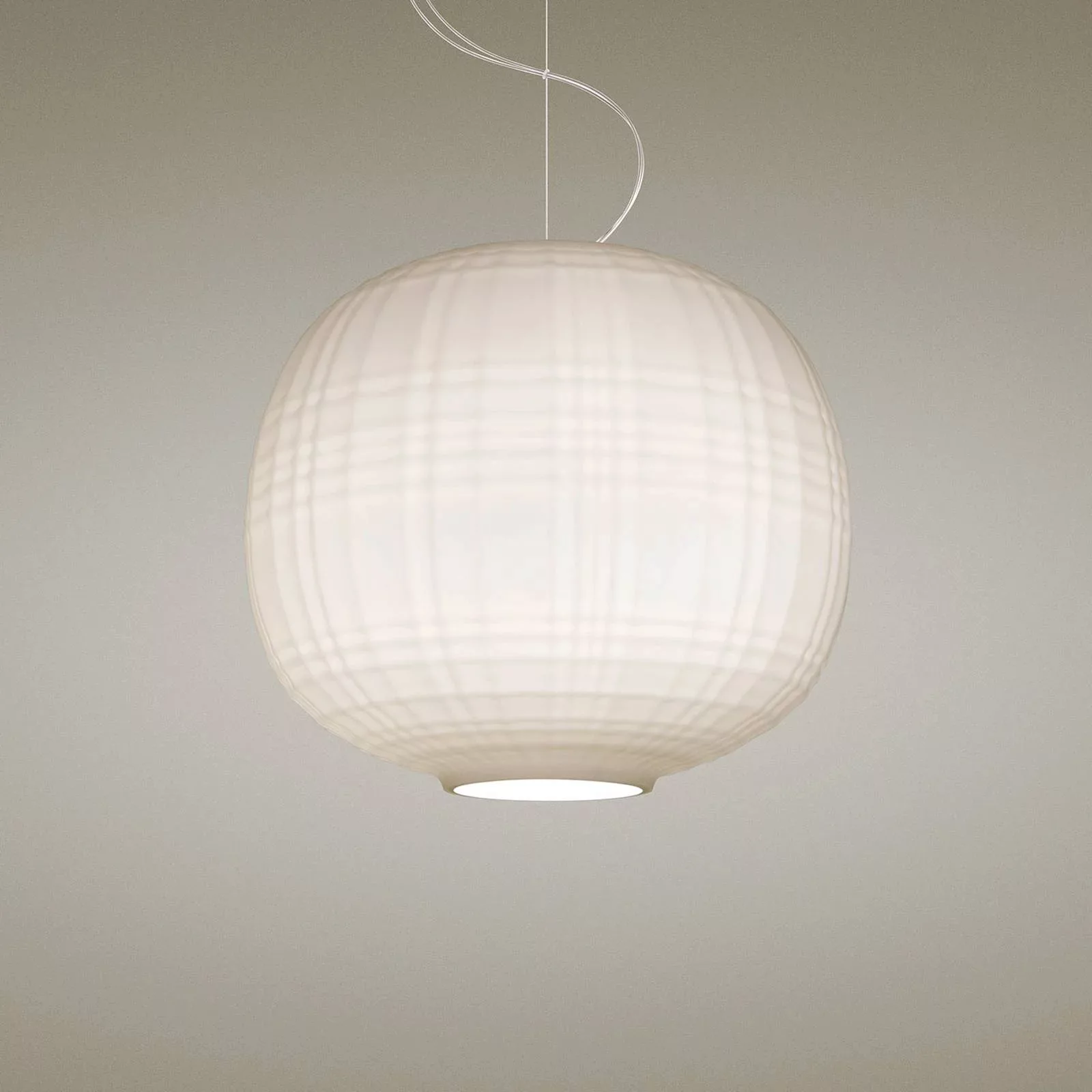 Foscarini Tartan LED-Hängeleuchte, weiß günstig online kaufen