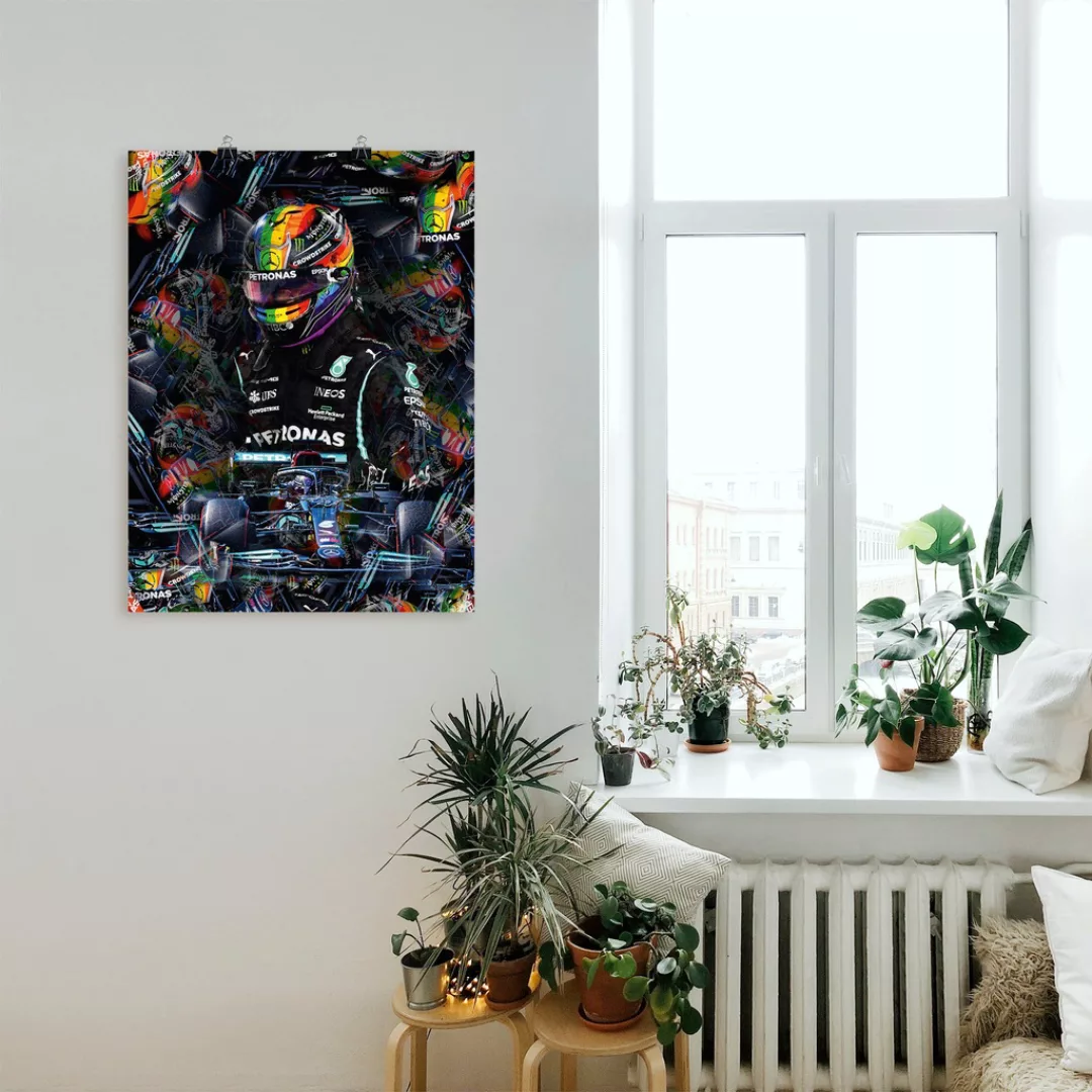 Artland Wandbild "Sir Lewis Hamilton Motorsportlegende", Bilder von Männern günstig online kaufen