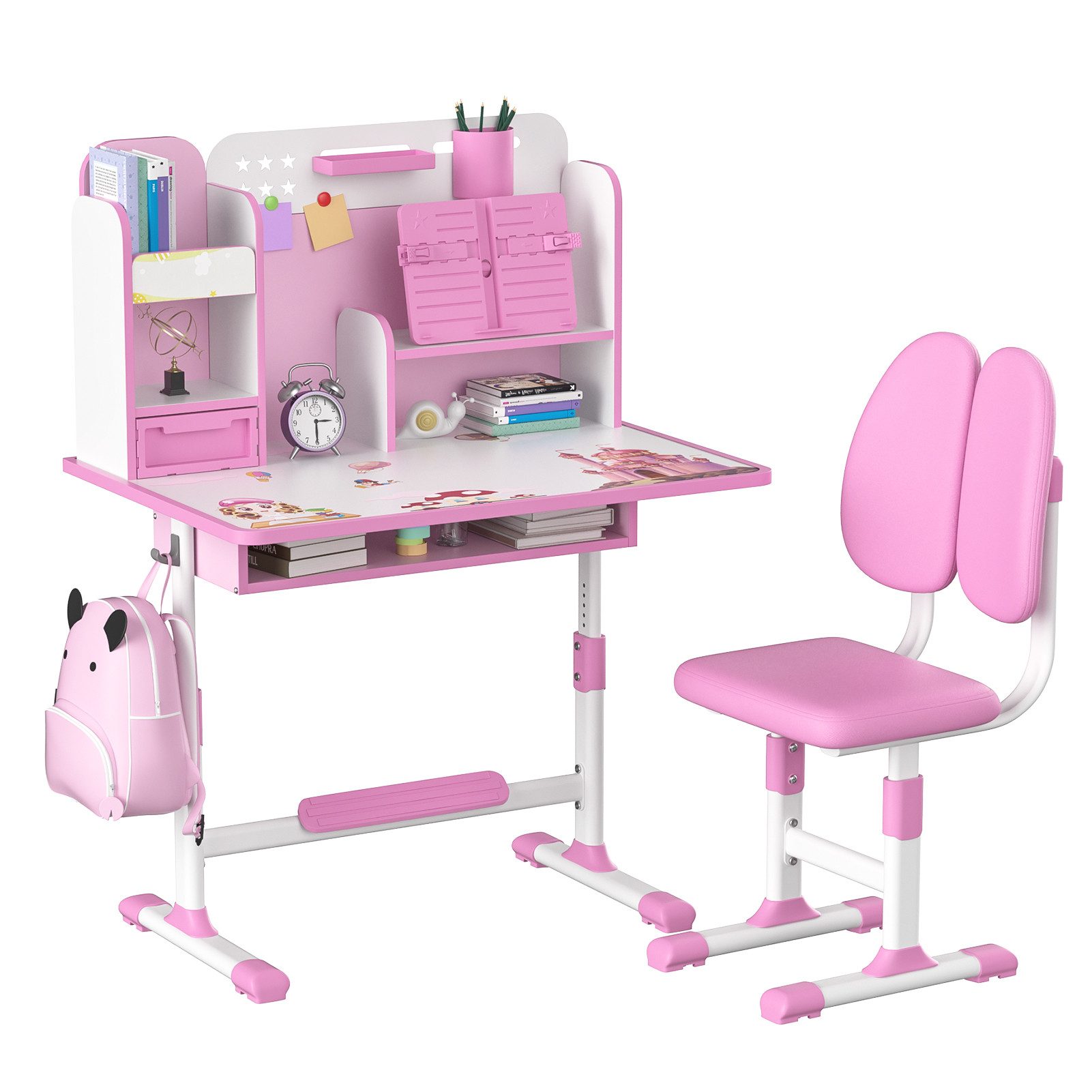 Rutaqian Kinderschreibtisch 2Pcs / Set Kinder günstig online kaufen