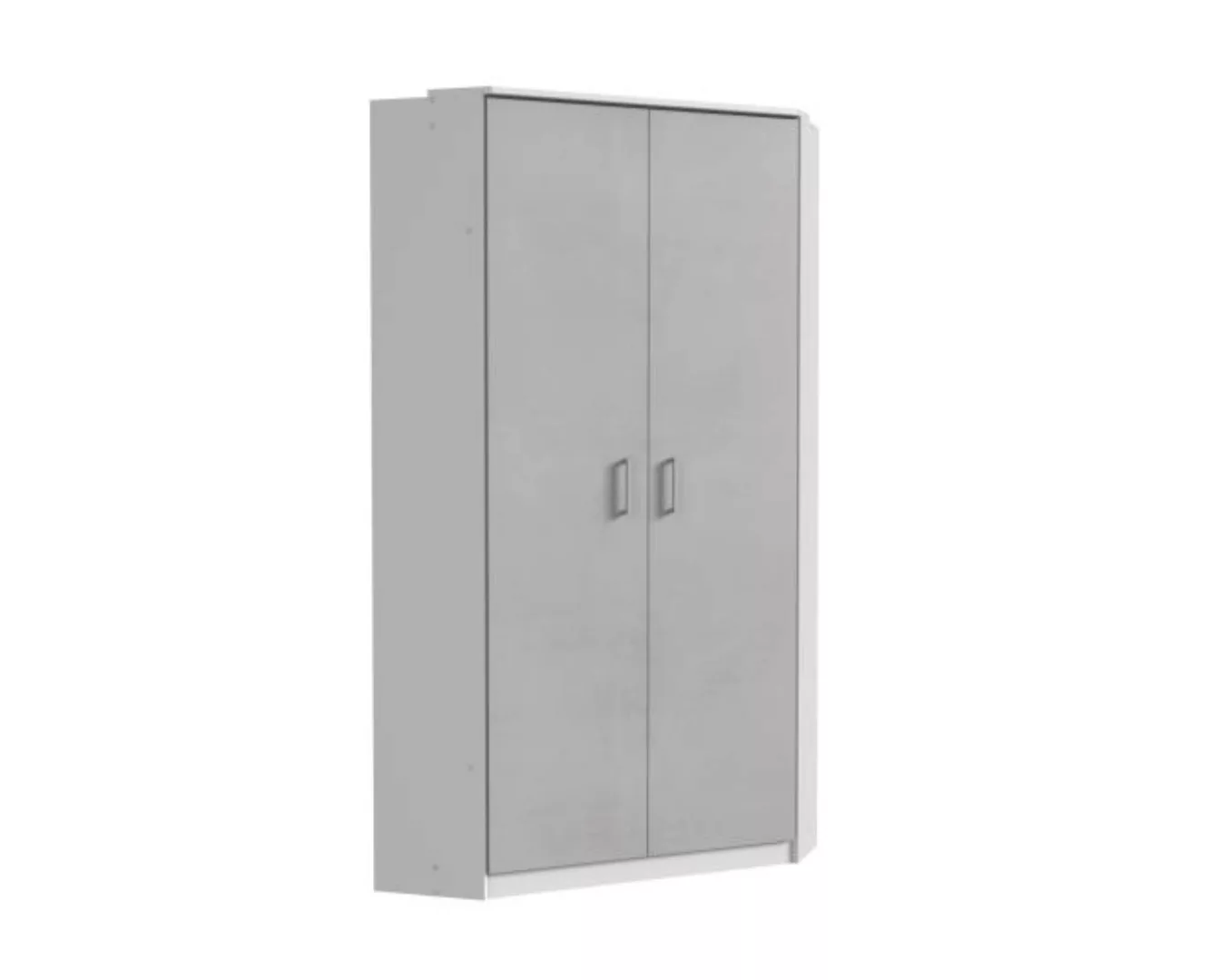 Eckschrank 95x95 cm CLICK Weiß / Lichtgrau günstig online kaufen