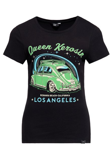 QueenKerosin Print-Shirt Los Angeles (1-tlg) mit Oldtimer-Print günstig online kaufen