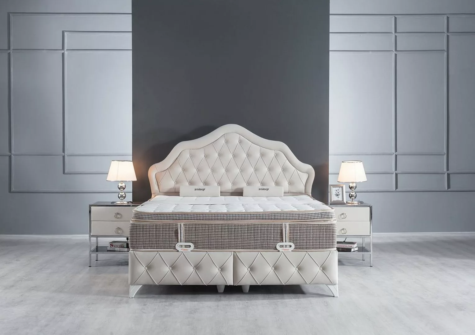 Villa Möbel Polsterbett Resitall (Bett Set, Bettset), Bettkasten mit XXL St günstig online kaufen
