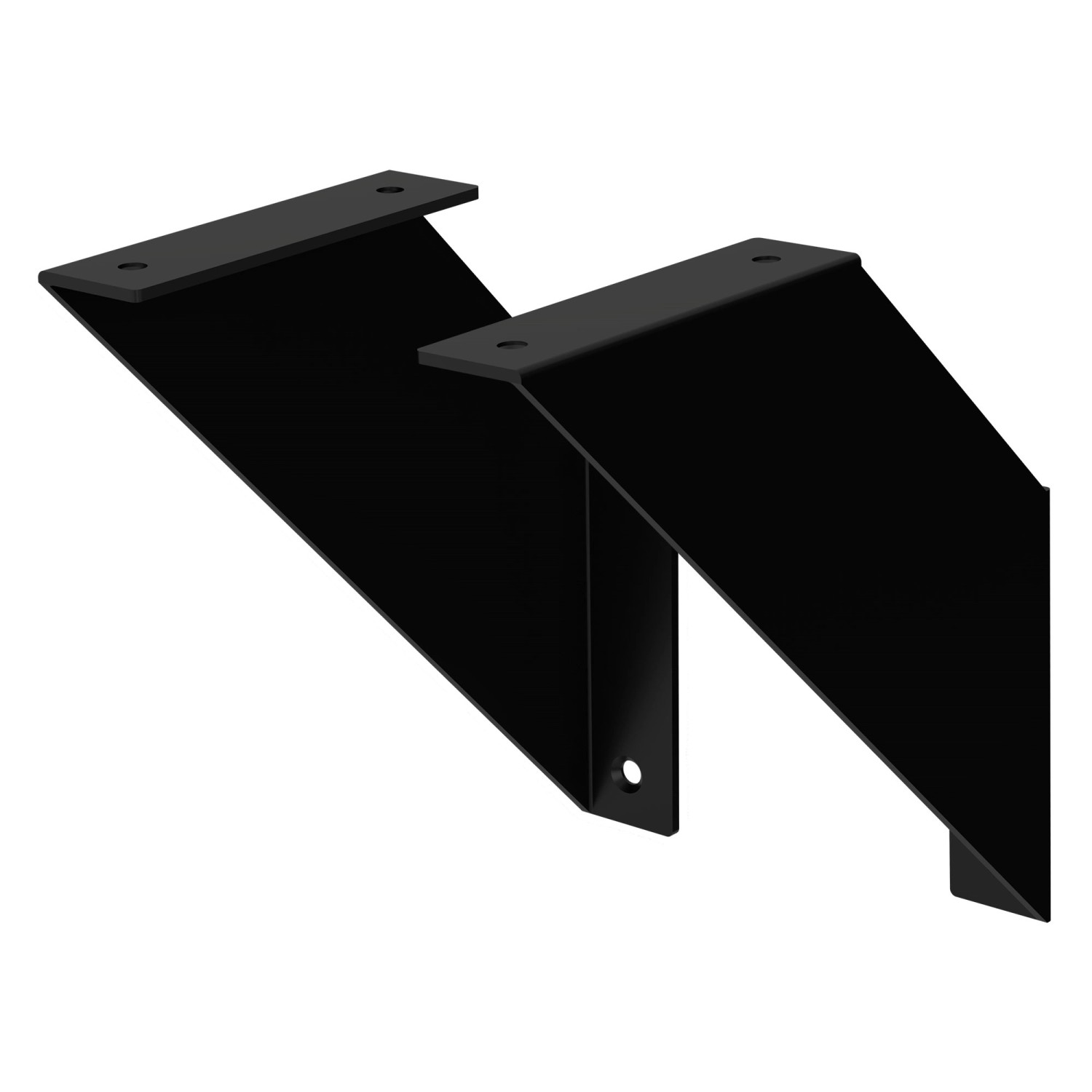 ML-Design 2 Stück Regalhalterung 20cm Schwarz Metall Dreieckige Regalhalter günstig online kaufen