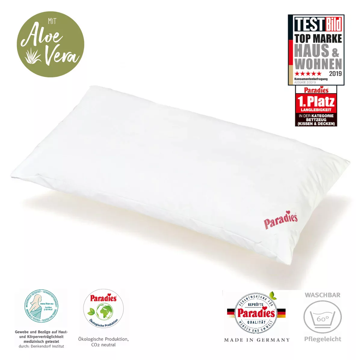 Paradies Softy extra Kopfkissen Kissen Faserkissen Nackenkissen 40x80 günstig online kaufen