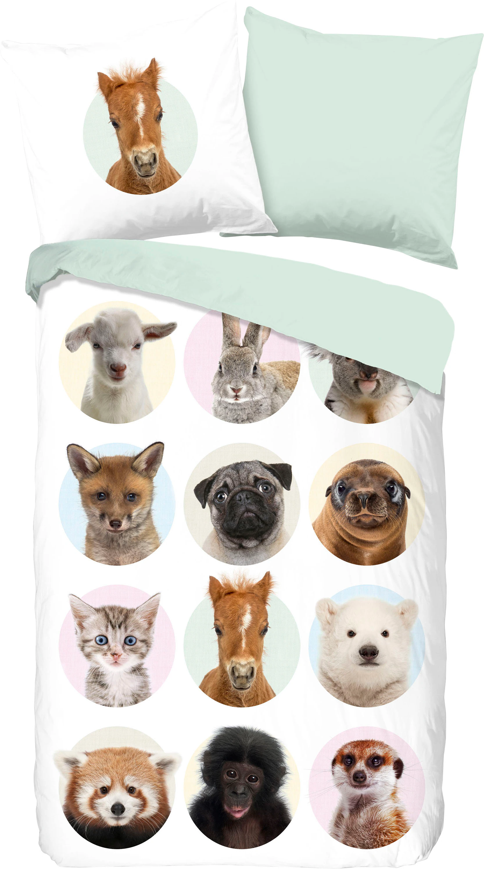 good morning Kinderbettwäsche »Younganimals«, 100% Baumwolle, 135x200, Reiß günstig online kaufen