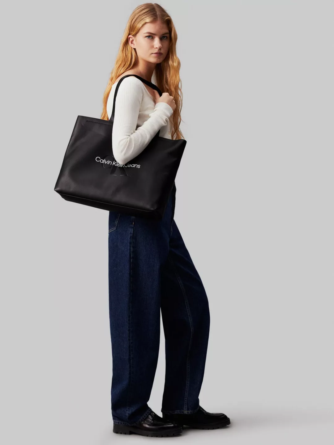 Calvin Klein Jeans Handtasche "SCULPTED SLIM TOTE34 MONO", Handtasche Damen günstig online kaufen