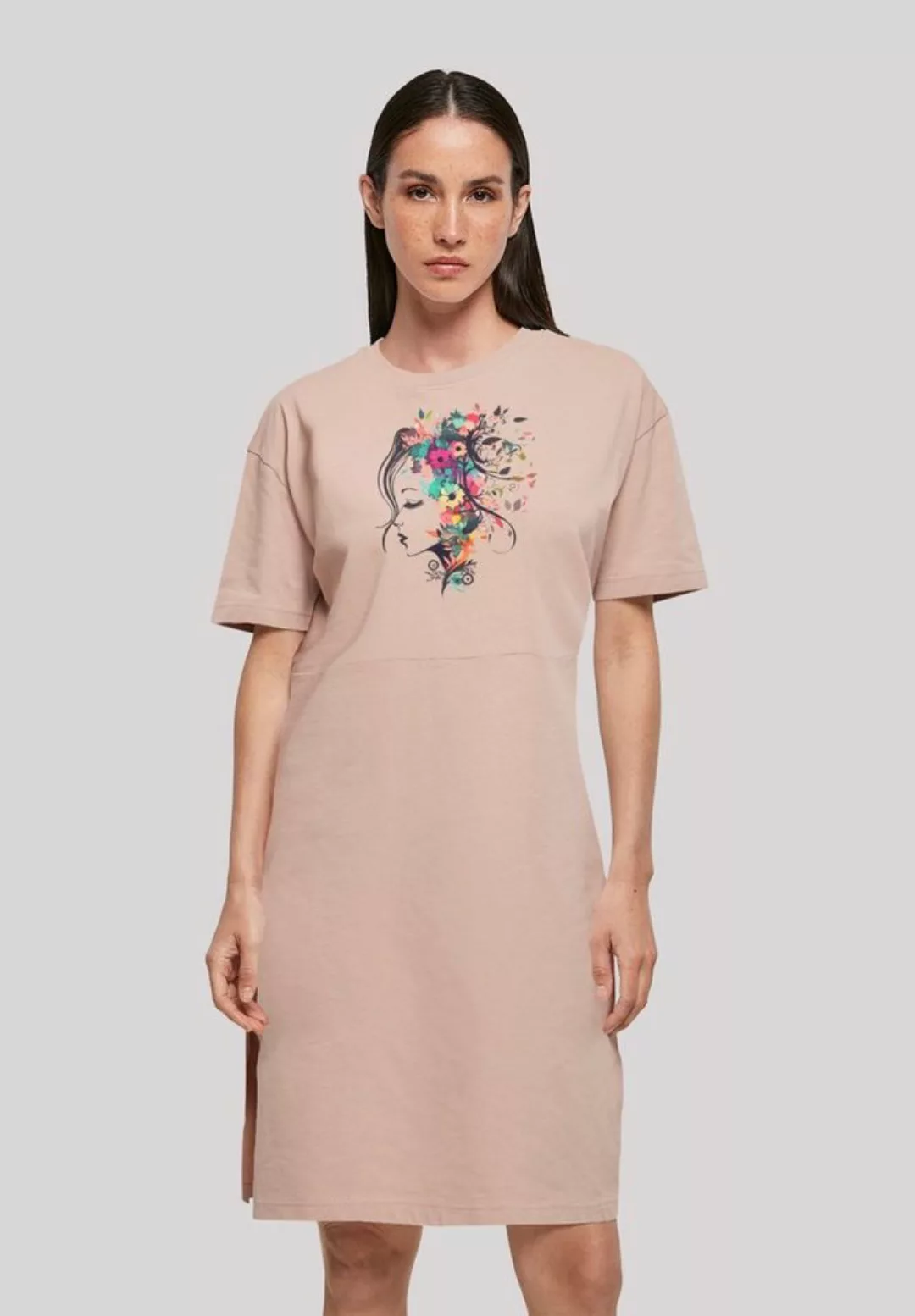 F4NT4STIC Shirtkleid "Blumen Silhouette Bunt", Print günstig online kaufen