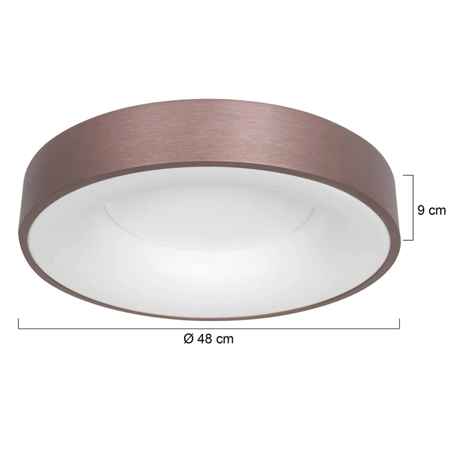 LED-Deckenleuchte Ringlede, 2.700 K Ø 48 cm bronze günstig online kaufen