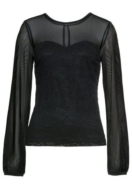 Melrose Langarmshirt mit eleganten Mesh - NEUE KOLLEKTION günstig online kaufen