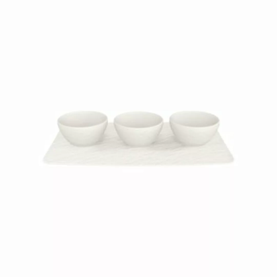 Villeroy & Boch Manufacture Rock Dipschälchen Set weiß 4-teilig Dipschalen günstig online kaufen