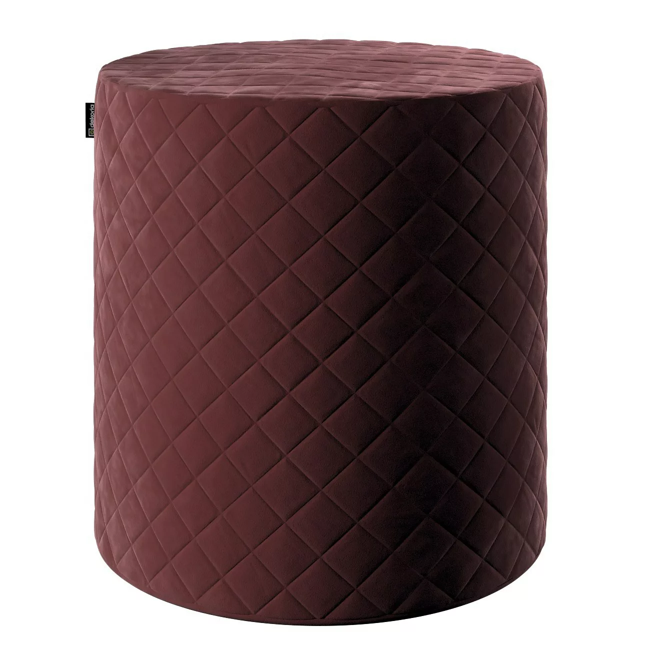 Pouf Barrel gesteppt, bordeaux, ø 40 x 40 cm, Velvet (704-26) günstig online kaufen