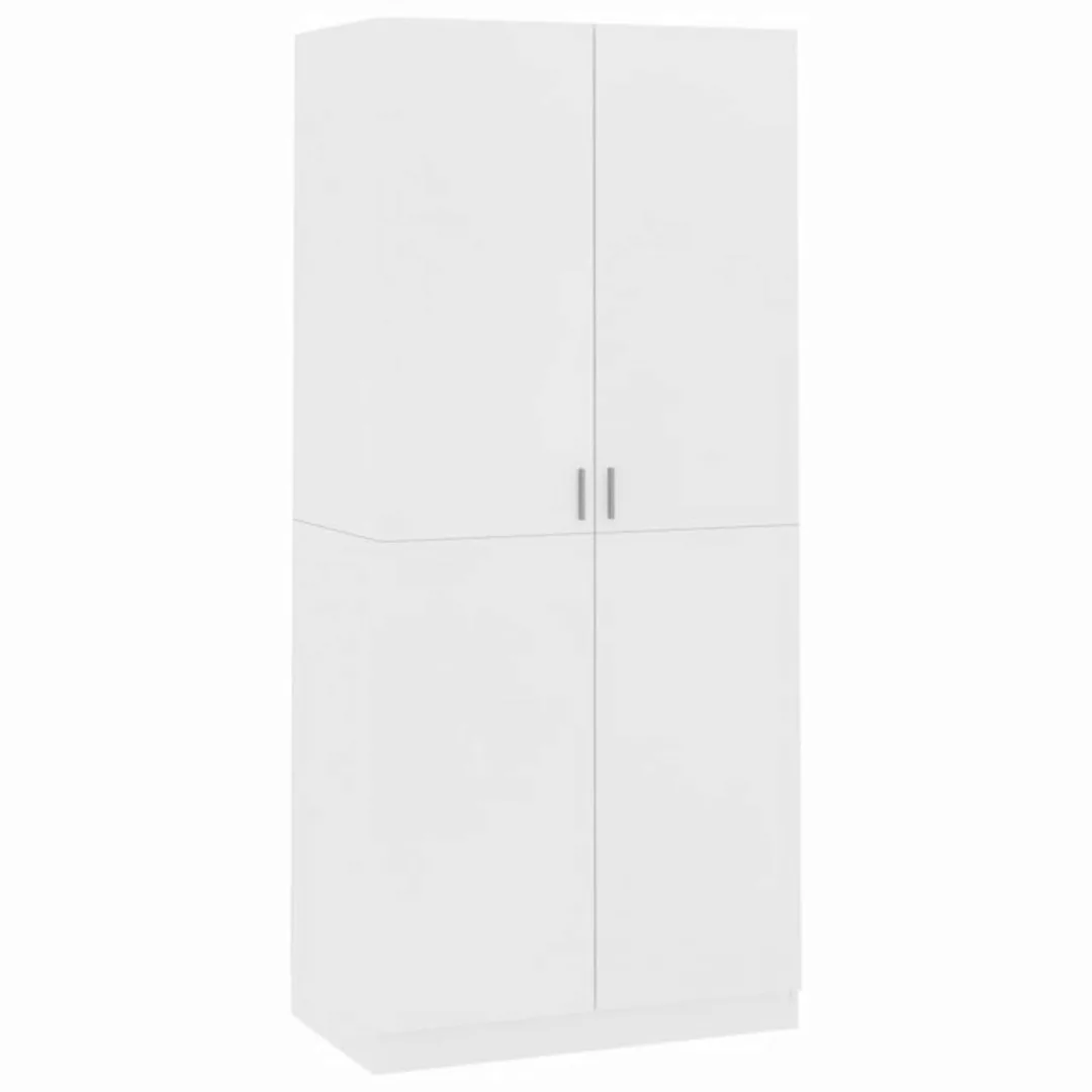 furnicato Kleiderschrank Weiß 90x52x200 cm Holzwerkstoff günstig online kaufen