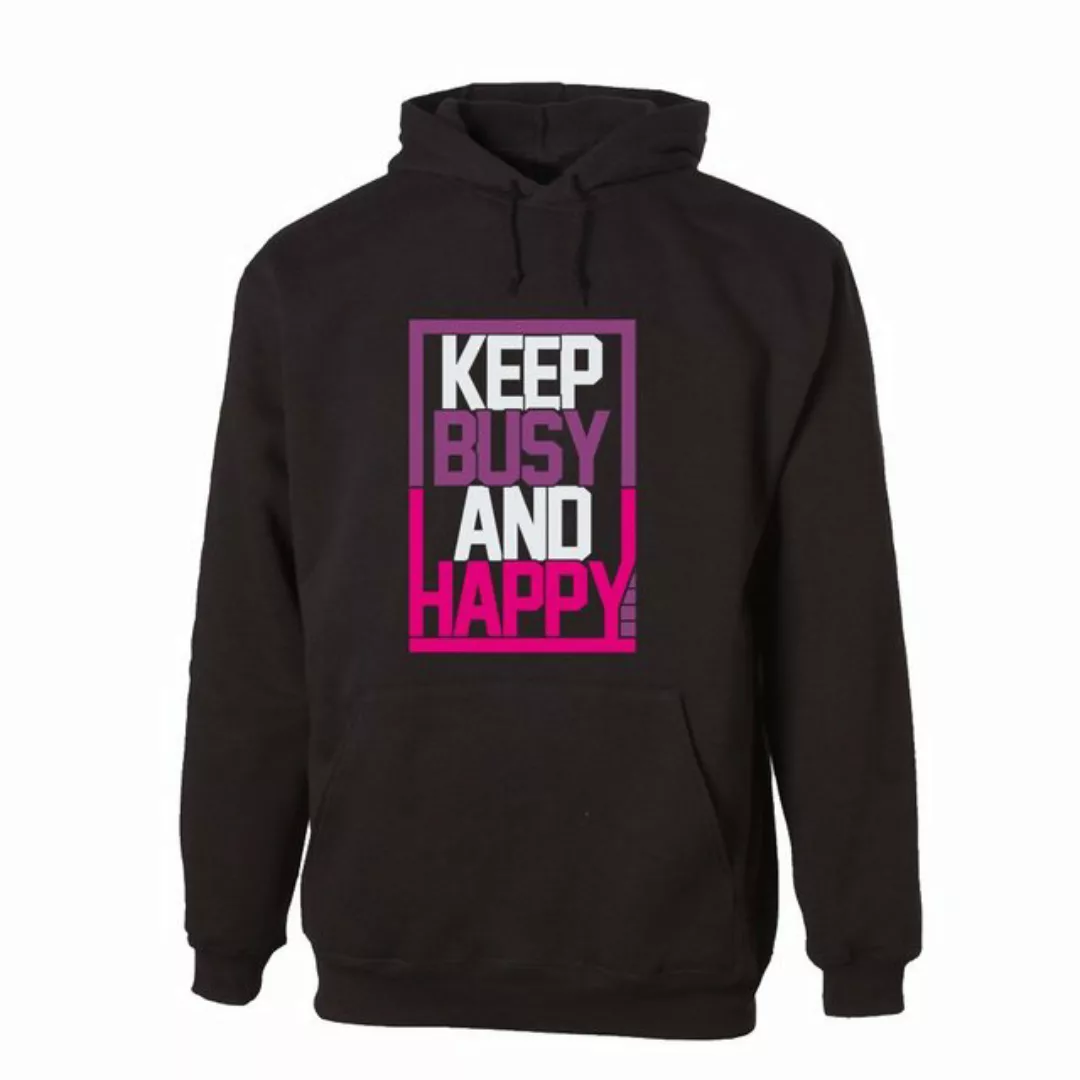 G-graphics Hoodie Keep Busy and Happy mit trendigem Frontprint, Aufdruck au günstig online kaufen