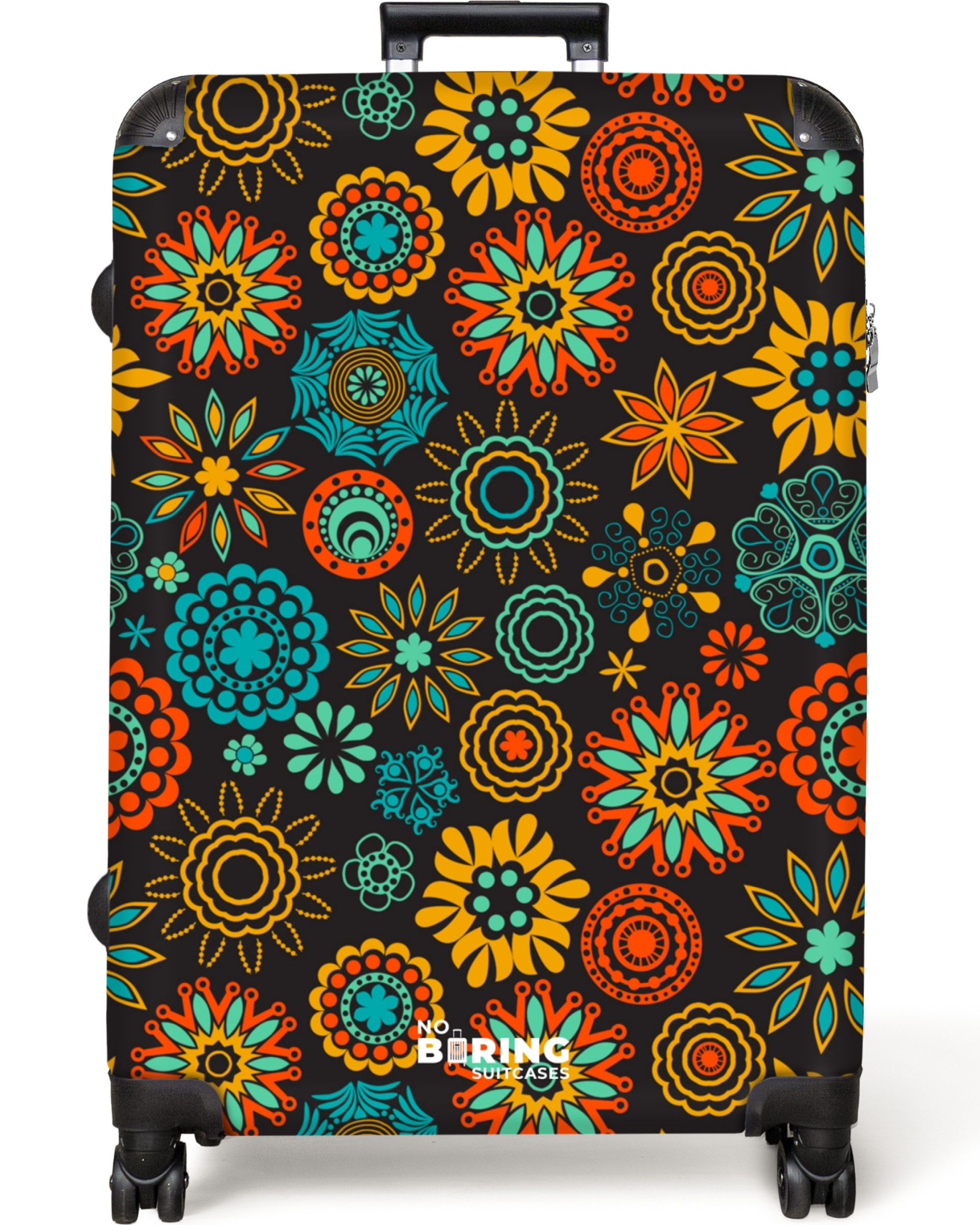 NoBoringSuitcases.com© Hartschalen-Trolley Boho - Blumen - günstig online kaufen
